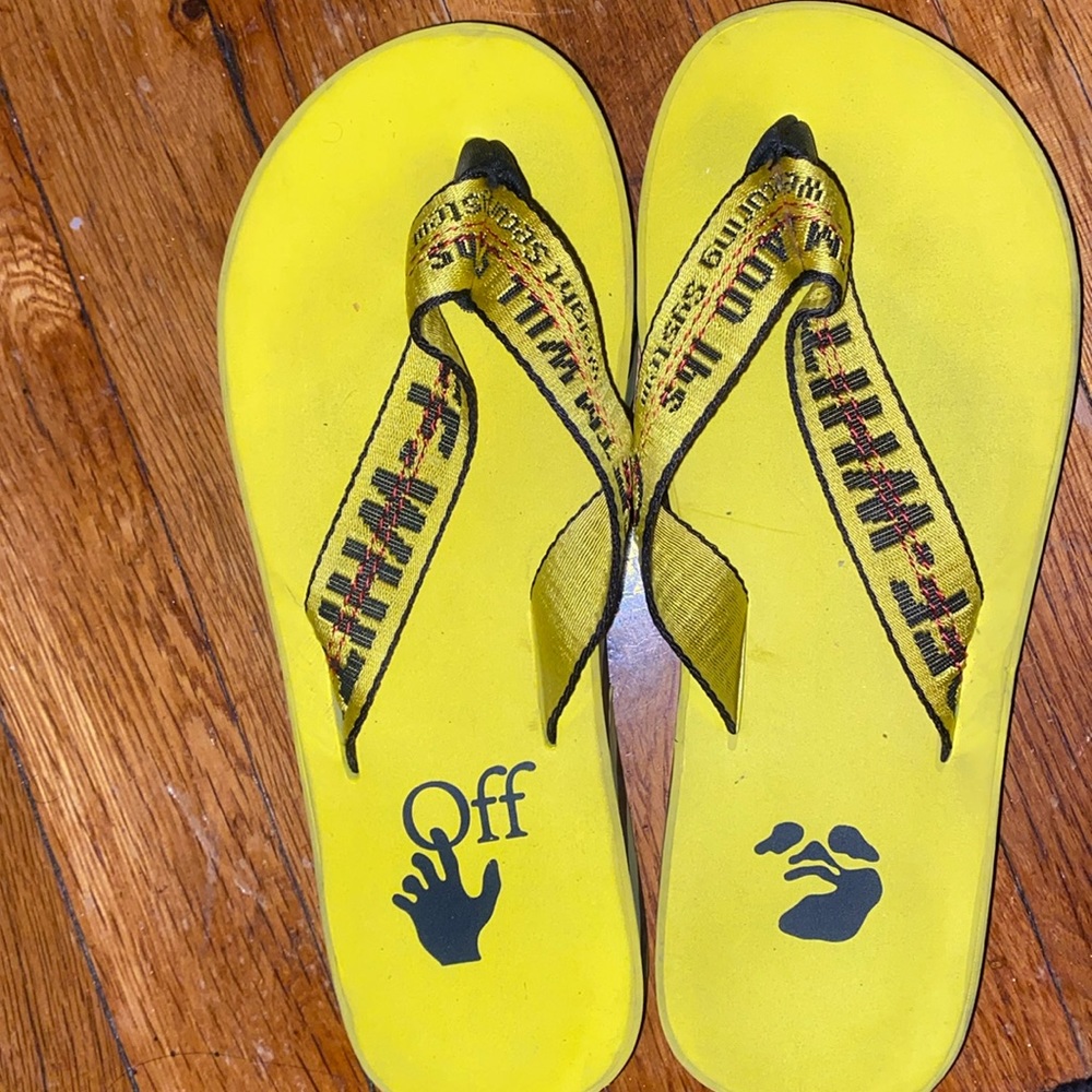 Off White Pool Slides